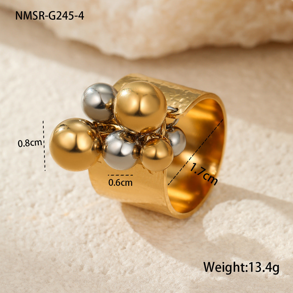 NMSR-G245-4 Wide Brim Ball Ring