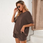Women's Simple Office Solid Color Homewear Outerwear Casual Shorts