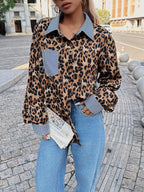 Blue Front Leopard Print Rear Grid