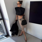 Spring Women Clothing Elegant Slim A line Polka Dot Print