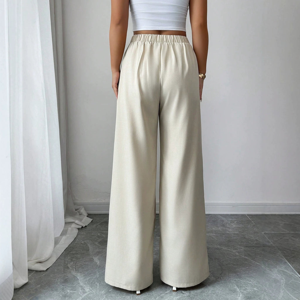 Slimming Elegant Pants WL Straight Pants, HW Drooping