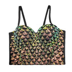 Women’s Pearl Embroidered Sequin Corset Crop Top