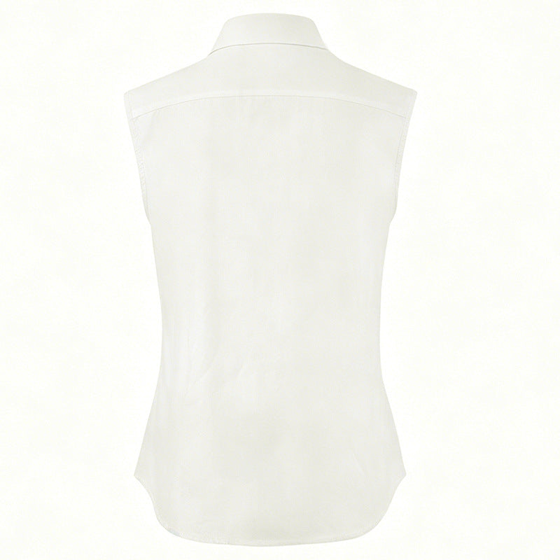 French Casual Cotton Linen SL Shirt Women Summer Collared