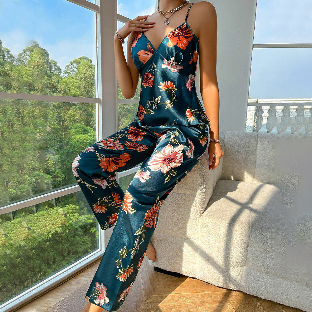 Simple Suspender Pajamas Lingerie