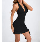 Women's Arrival Women Clothing Sexy Halter Ruffle Hip Ruffled Best Dress