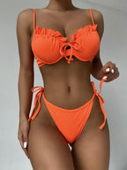 Solid One-piece Swimwear