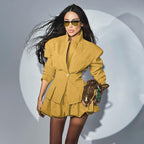 Collared Blazer & Pleated Skirt Set