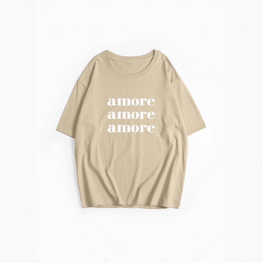 Women's Printed T Shirt Women Summer Loose Round Neck Cotton Short Sleeve Top