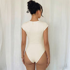 Women's V-Neck Tie-Waist Jumpsuit