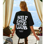 Women's Fast Casual Black T Shirt Simple Round Neck Short Sleeve Women Top Loose Printed