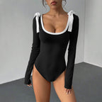 Square Neck Bell Sleeve Jumpsuit for Women