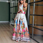 Women's Lace-Up Sleeveless Dress