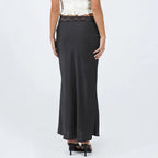Women Clothing Lace Waist Satin Skirt Fashionable Sexy Elastic Sheath for Women