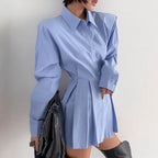 Women's Cotton Lace-Up Lace Shirt
