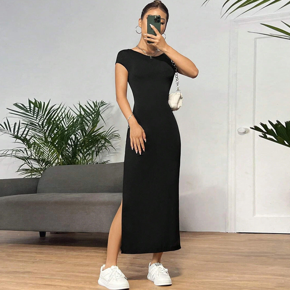 Women's Backless Cutout Sleeveless Split Dress
