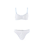 Women's Knitted Strap Top And Shorts Pajama Set