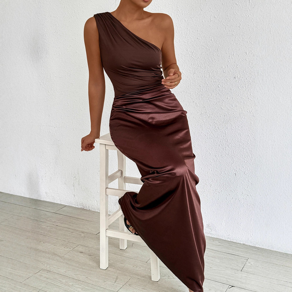 Women's Autumn One-Shoulder Skirt Two-Piece Set