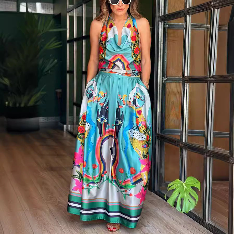 Women's Lace-Up Sleeveless Dress
