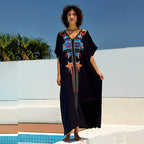 Rayon Embroidered Cover Up Swimwear