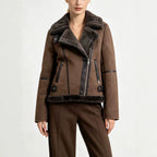 Women Winter Coat Fur And Thick Suede Lamb Fur Short Jacket Jacket