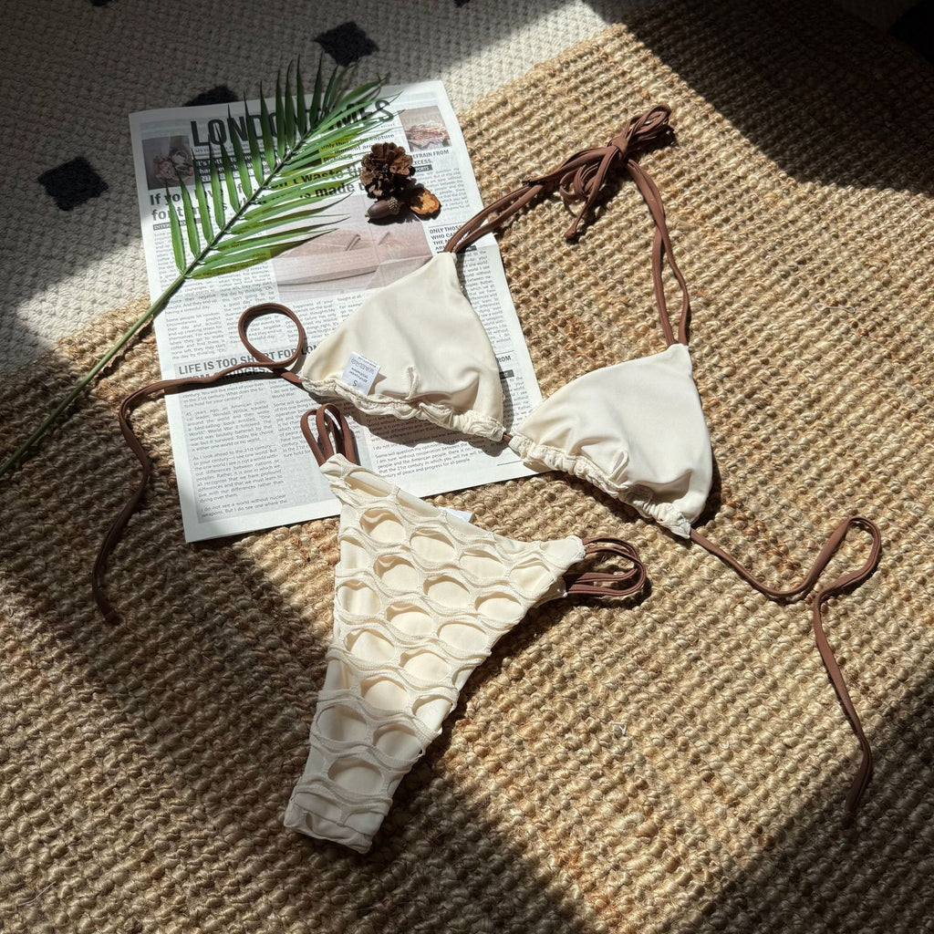 Backless Mesh Bikini Swimwear