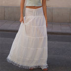 Women's Summer French Square Collar Top and Skirt Two-Piece Set