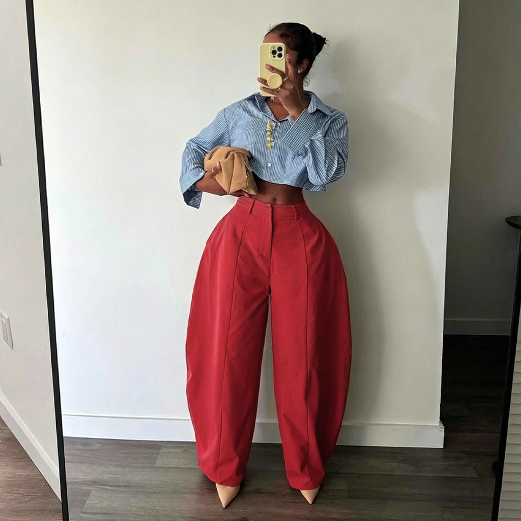 Women's Office Straight-Leg Trousers