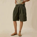 Women's Vintage Pleated Shorts