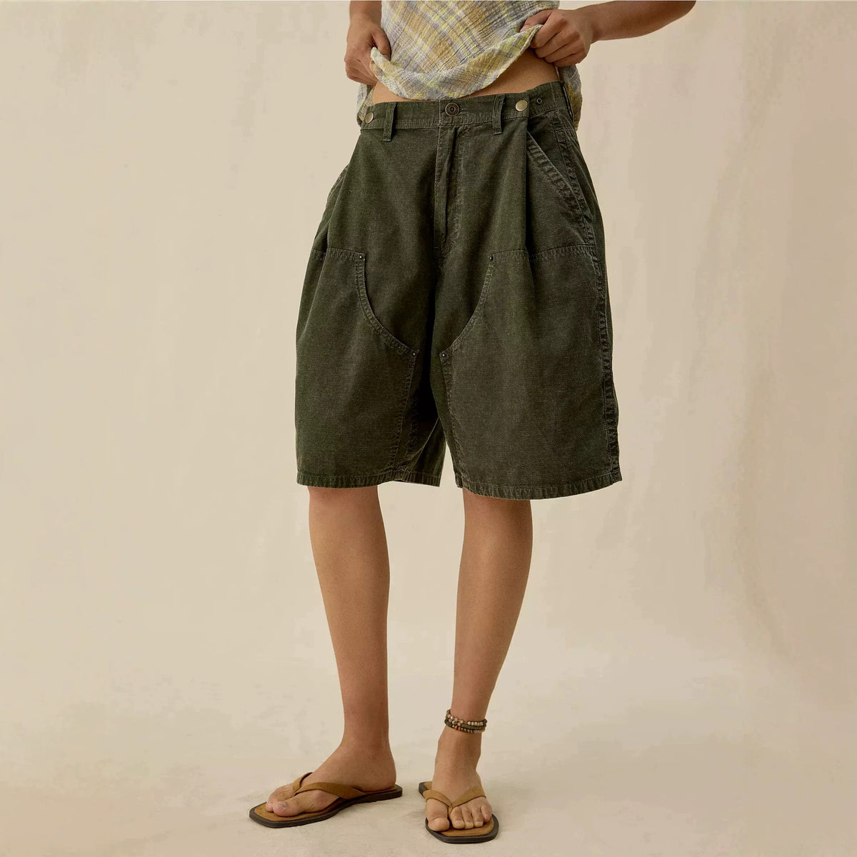 Women's Vintage Pleated Shorts