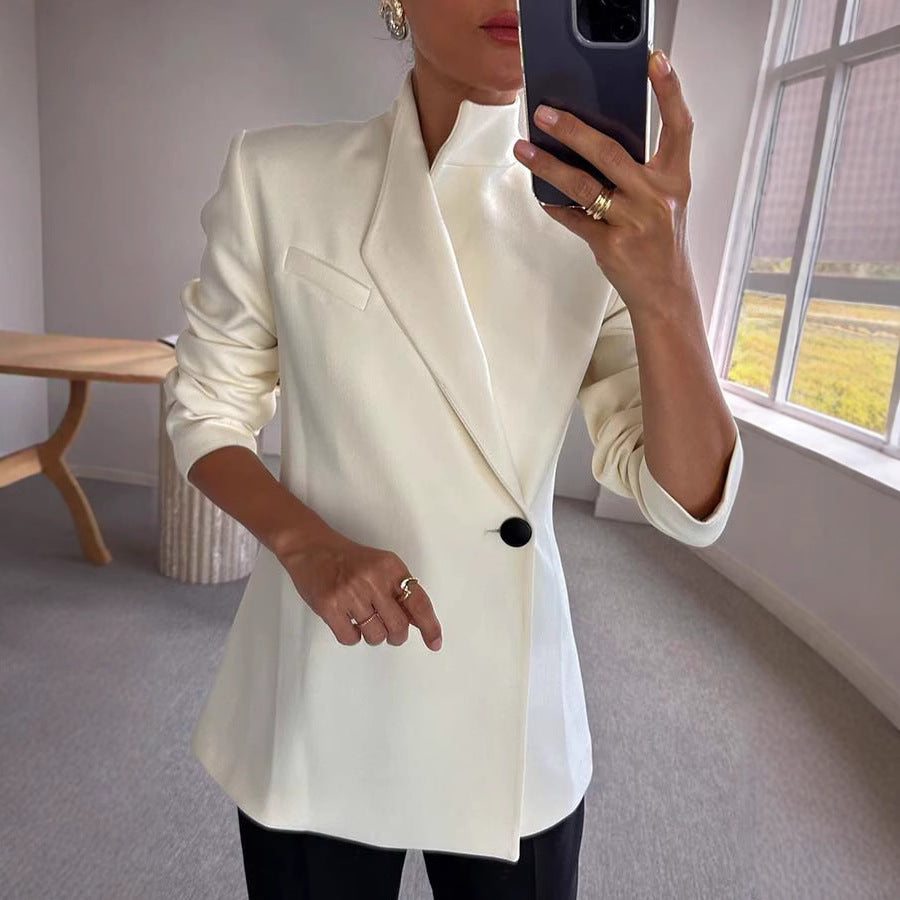 Women's Satin One-Button Coat