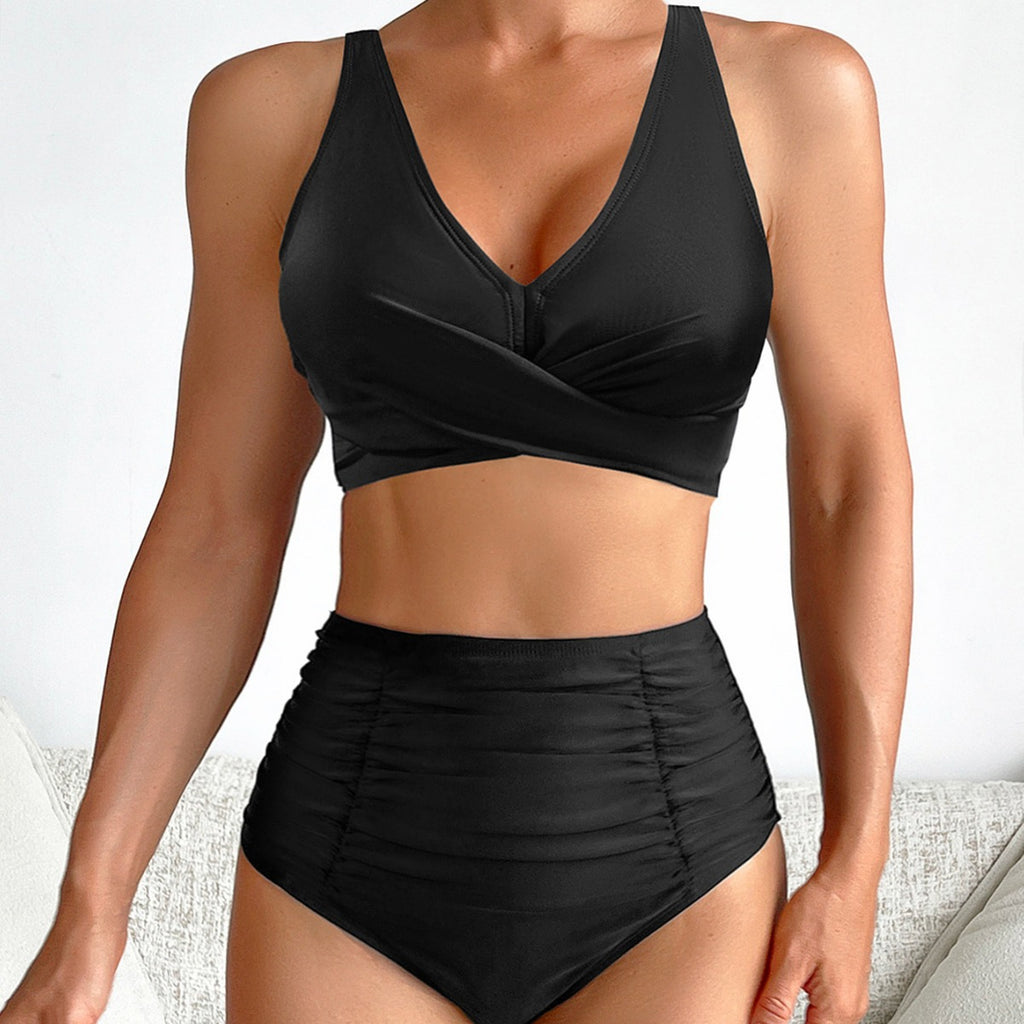 Solid One-piece Swimwear