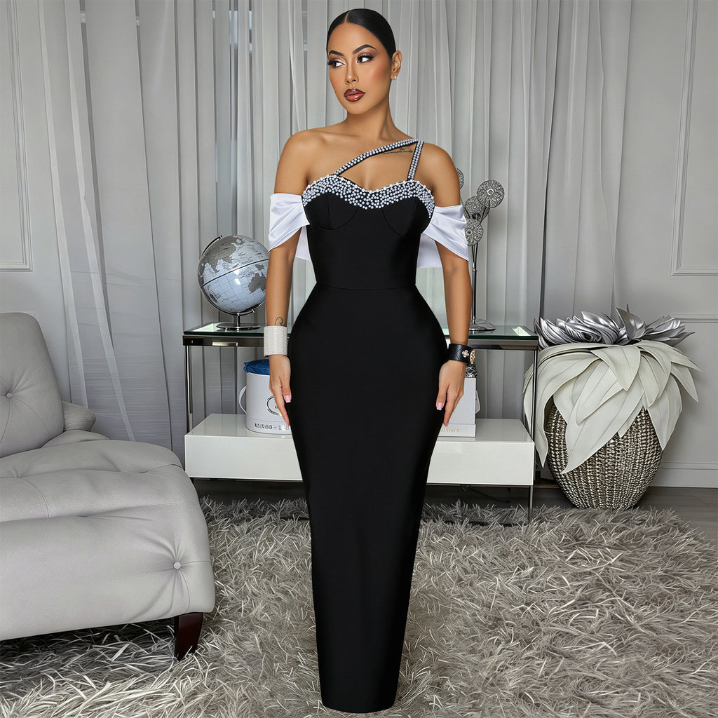 Women's Beaded Fishtail Evening Gown