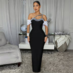Women's Beaded Fishtail Evening Gown