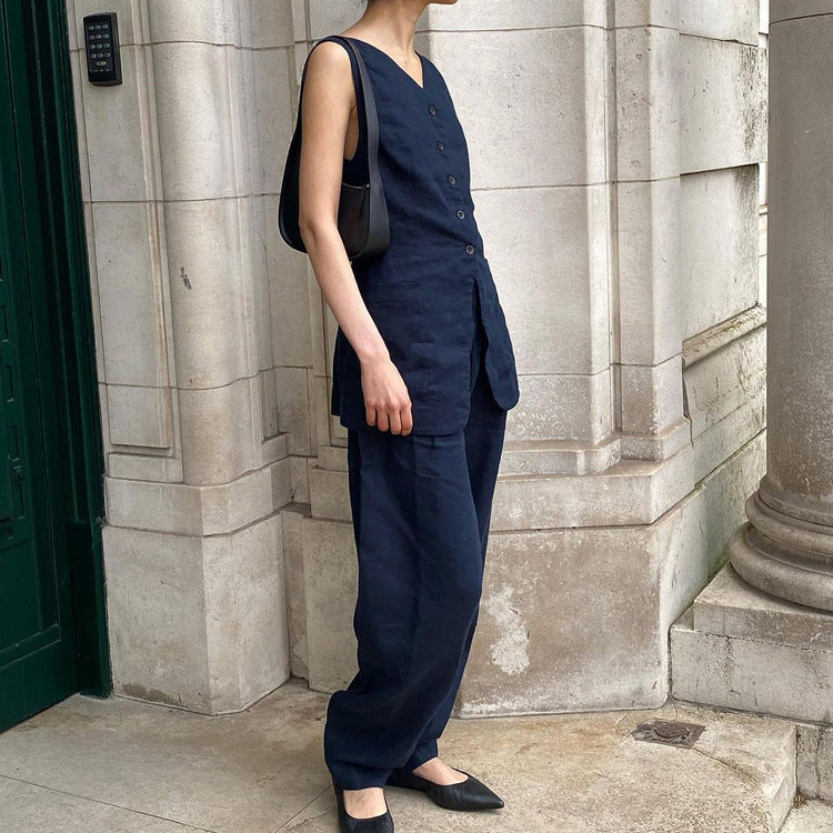 Navy Vest & Trousers Suit