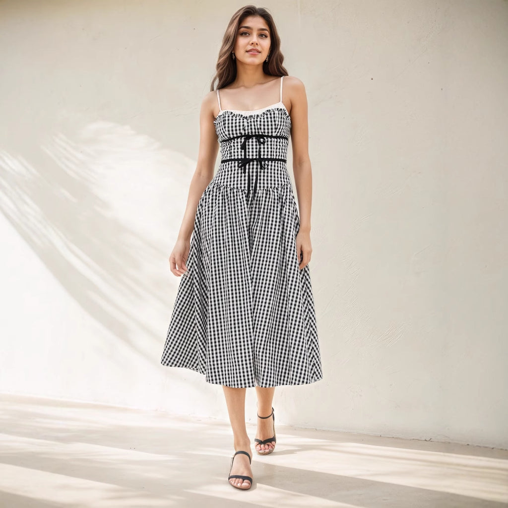 Women's Sling Pleated Dress