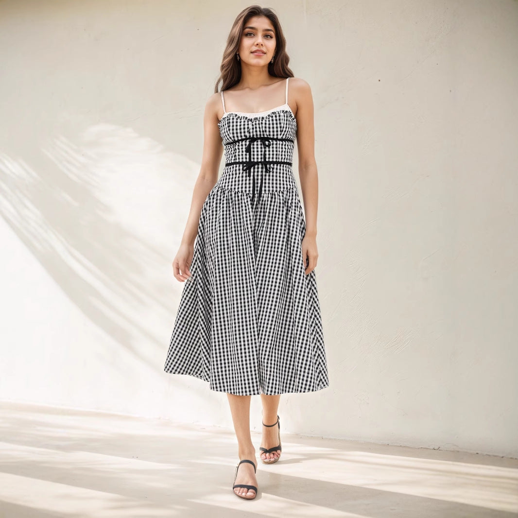 Women's Sling Pleated Dress