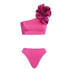 Solid Color Bikini Swimwear