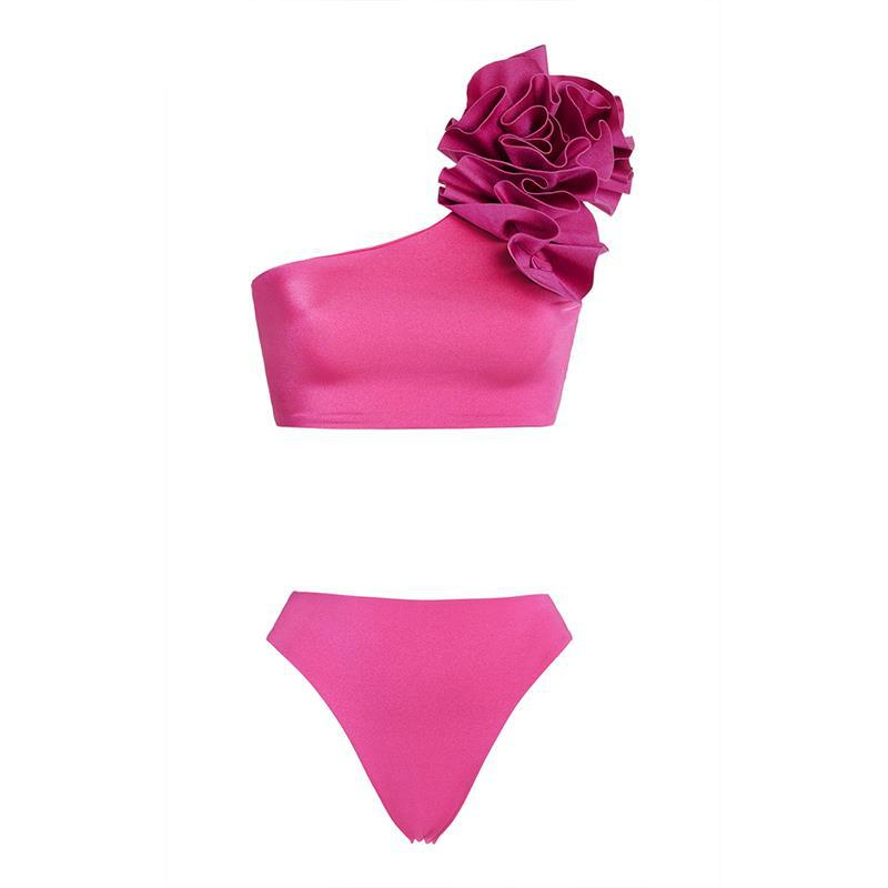 Solid Color Bikini Swimwear