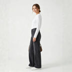 HW Loose Straight Casual All Match Washed Women Jeans