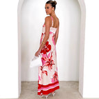 Strap Summer Printed Strap A-Line Dress