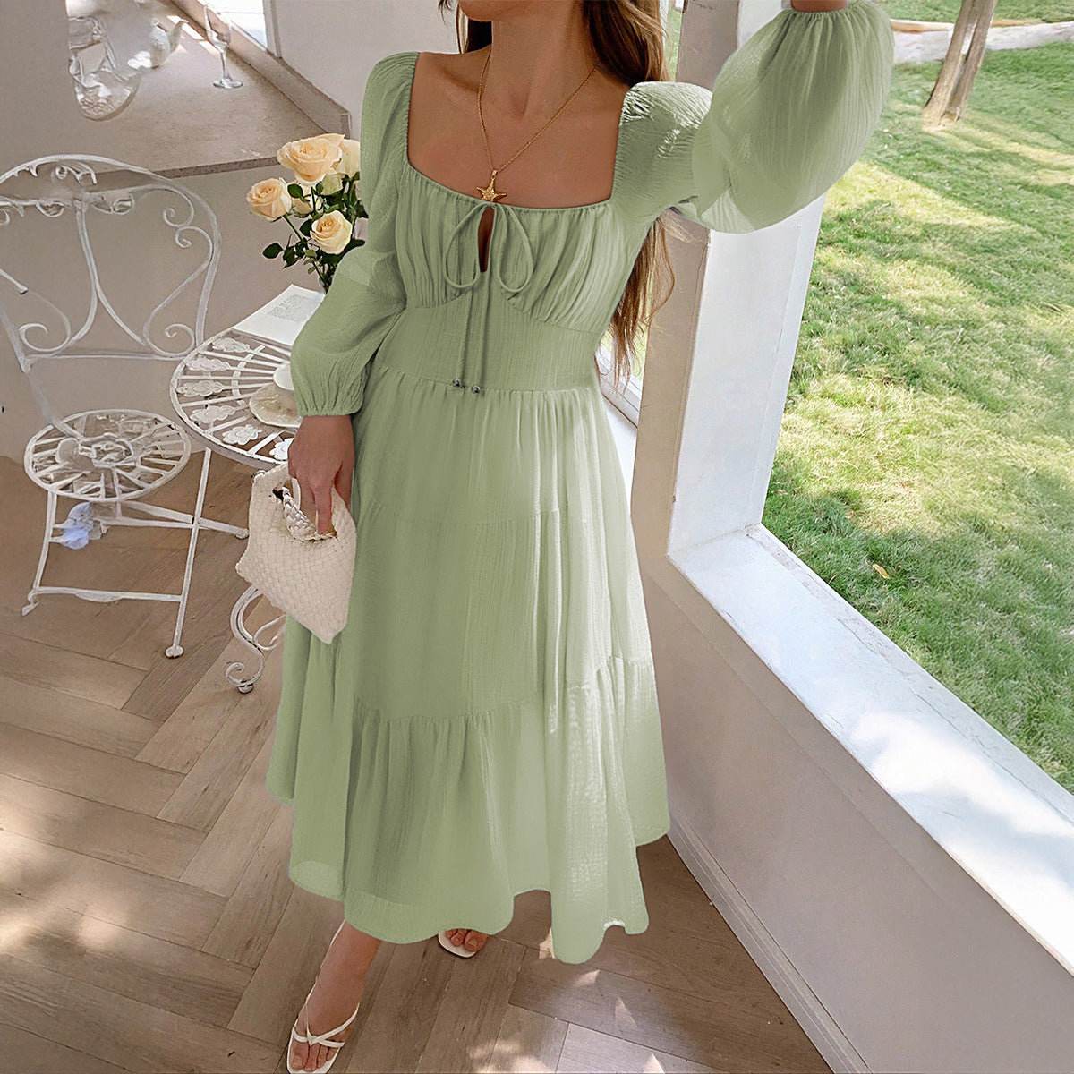 Women's Casual Vacation Small Sling Seaside Atmosphere Dress Women Clothing Autumn Winter
