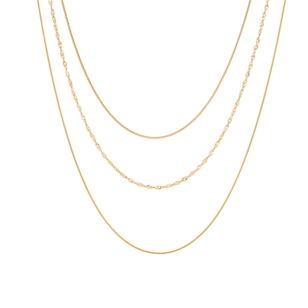 Stainless Steel Three Layer Choker Necklace