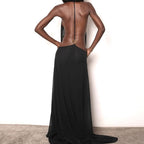 Women's Backless Halter Dress
