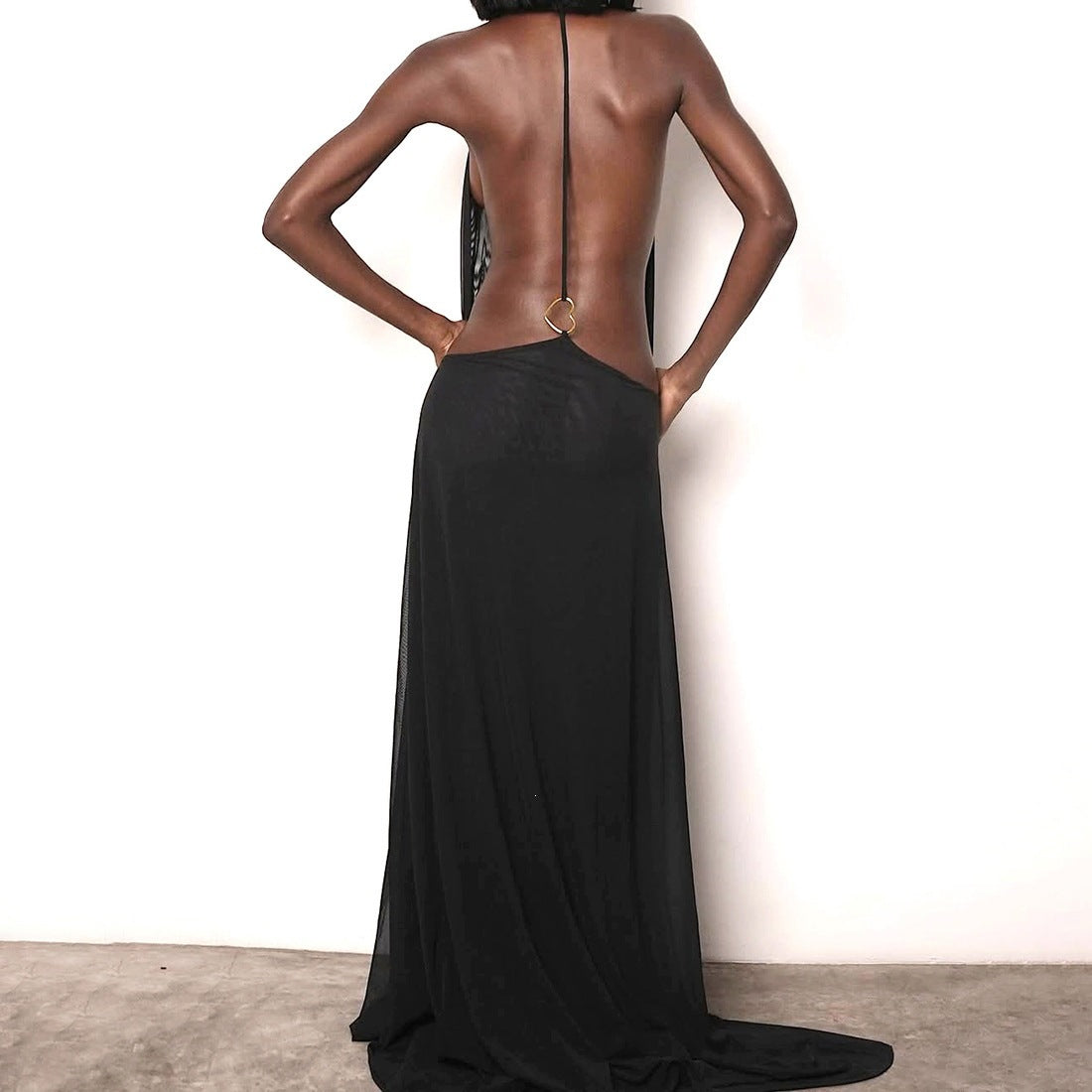 Women's Backless Halter Dress