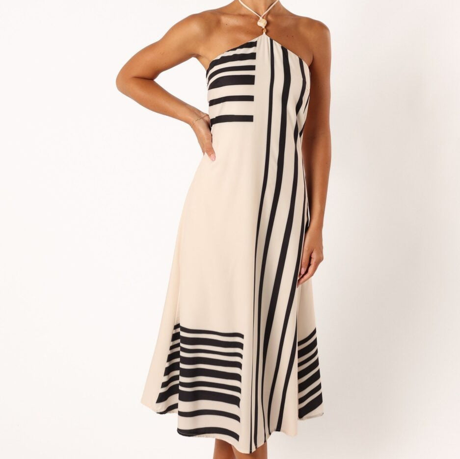Women's Backless Halter Dress