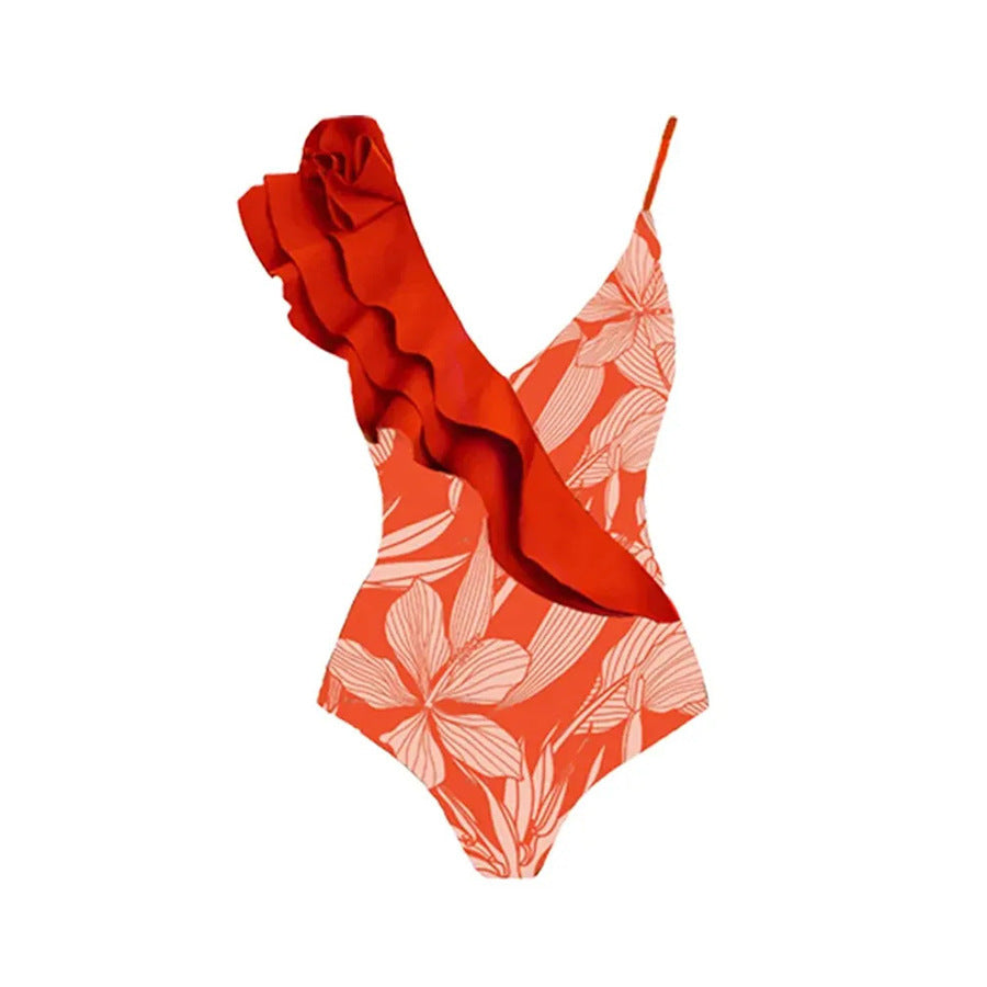 Printing European One-piece Swimwear