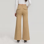 Women's High Waist Khaki Bootcut Jeans