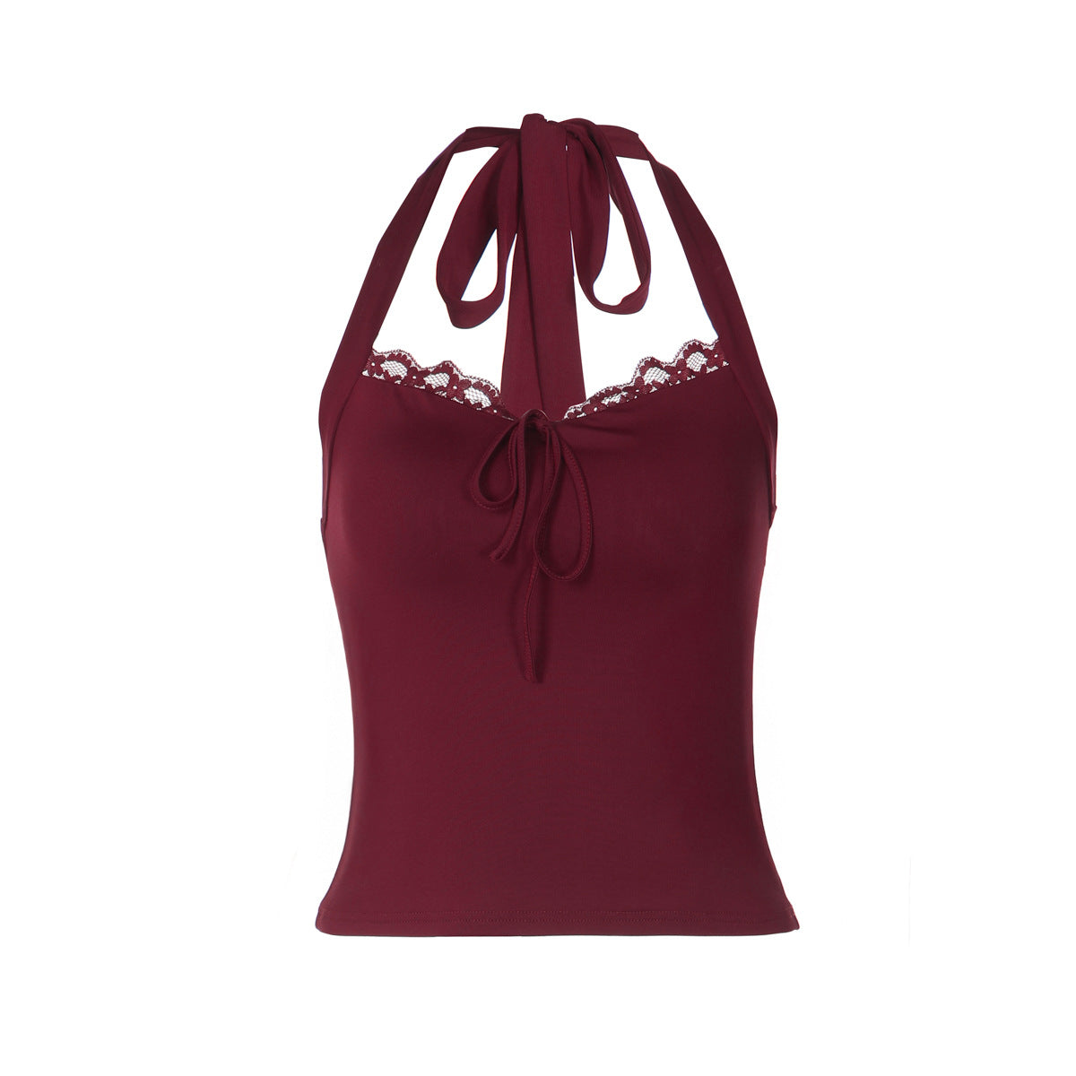 Women's Lace Backless Lace-Up Tube Top