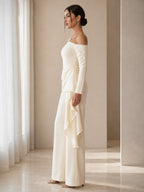 Women's Slant-Shoulder Wide-Leg Jumpsuit