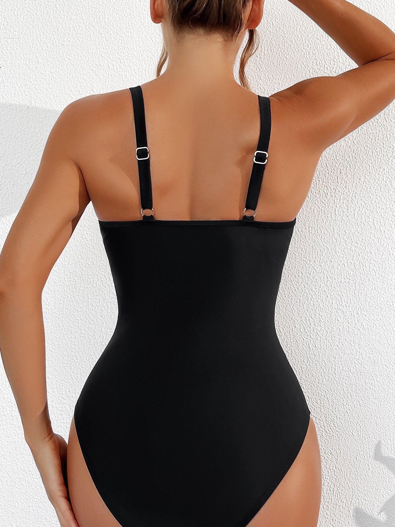 Solid Color One-piece Swimwear